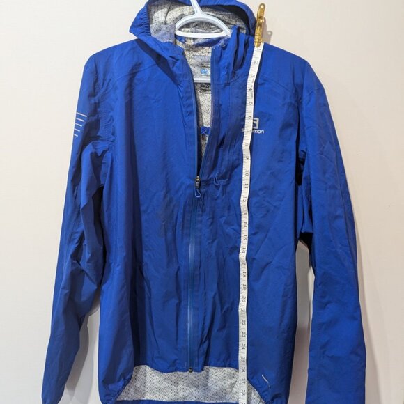 *Flawed* SALMON Royal Blue Windbreaker Athleisure Medium Teen 30 inch length - Picture 6 of 7